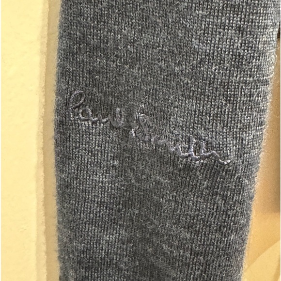 Paul Smith merino wool sweater 3/4 half zip navy blue size xl - Picture 6 of 8